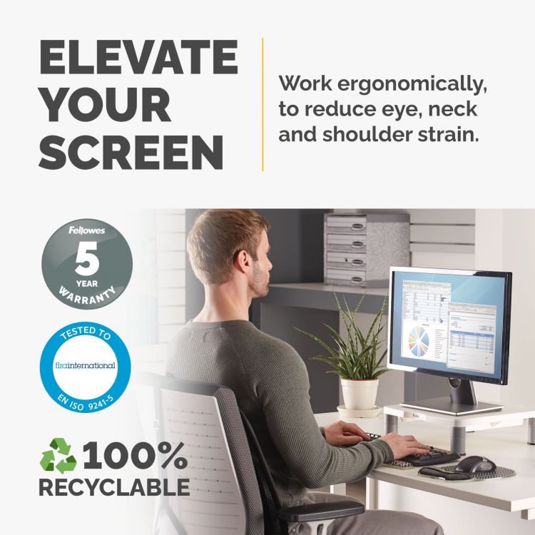 Fellowes 91712 Classic Standard Monitor Riser Platinum - Image 7