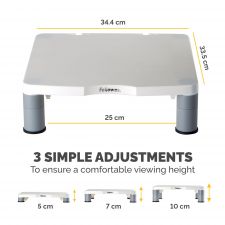 Fellowes 91712 Classic Standard Monitor Riser Platinum thumbnail 3