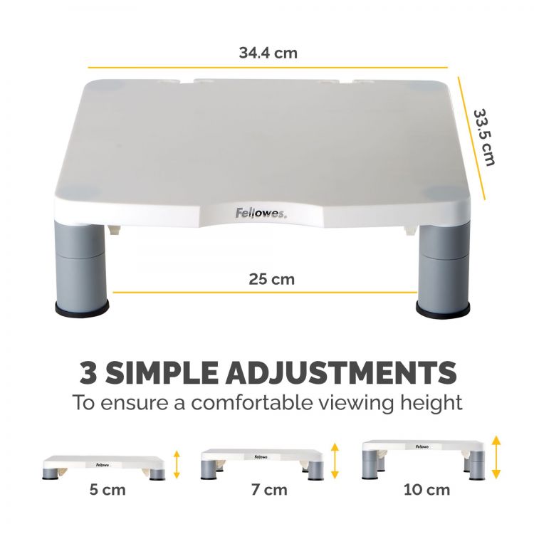 Fellowes 91712 Classic Standard Monitor Riser Platinum - Image 3
