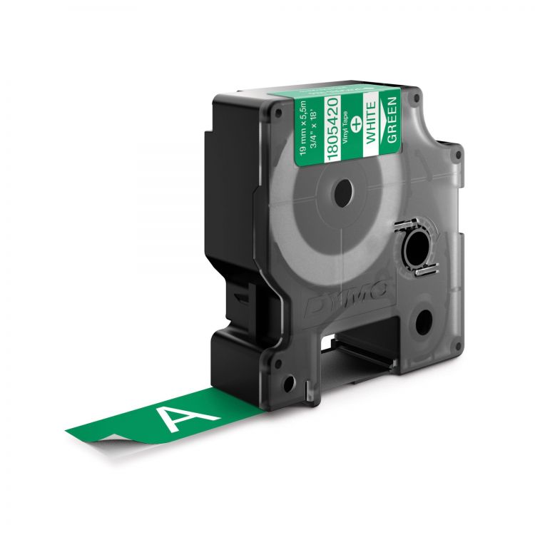 Dymo 1805420 19mm White on Green - Image 2