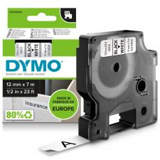 Dymo 45013 D1 12mm x 7m Black on White Tape thumbnail 2