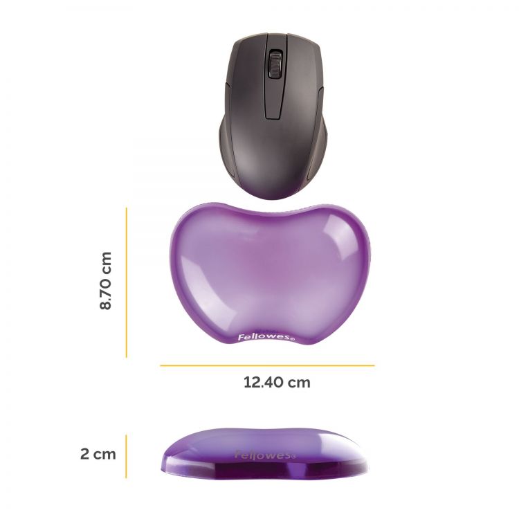 Fellowes 91477-72 Crystal Gel Flex Wrist Rest - Image 2