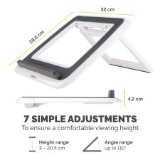 Fellowes 8210101 I-Spire Series Laptop Quick Lift White thumbnail 4