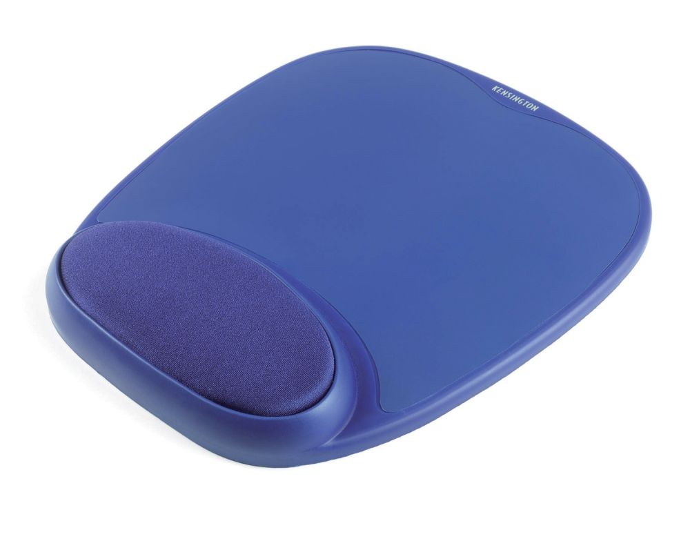 Kensington+64271+Foam+Mousepad+with+Wrist+Rest+Blue
