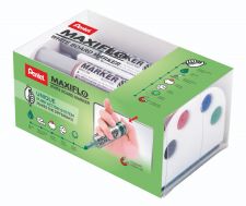 Pentel Maxiflo 4 Pack Assorted Colour Whiteboard Set Bullet Tip 3mm Line thumbnail 1