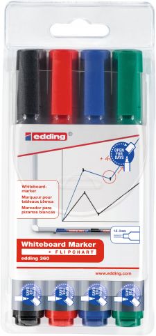 edding 360 whiteboard marker Pack of 4 thumbnail 2