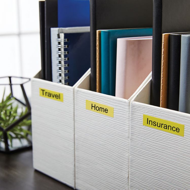 Dymo 45018 D1 12mm x 7m Black on Yellow Tape - Image 6