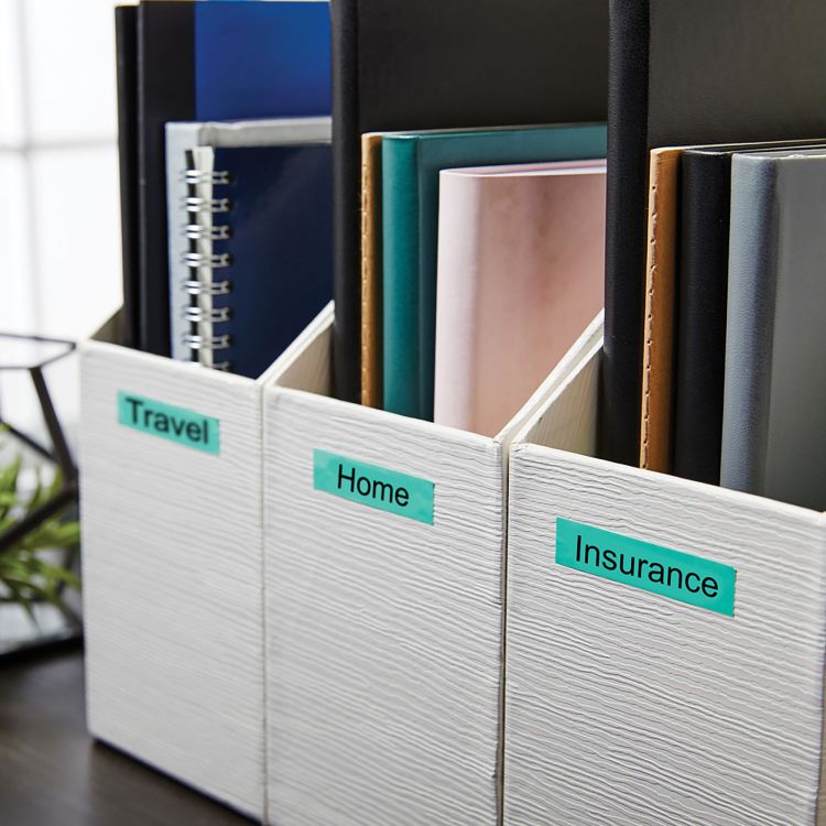 Dymo 45019 D1 12mm x 7m Black on Green Tape - Image 8