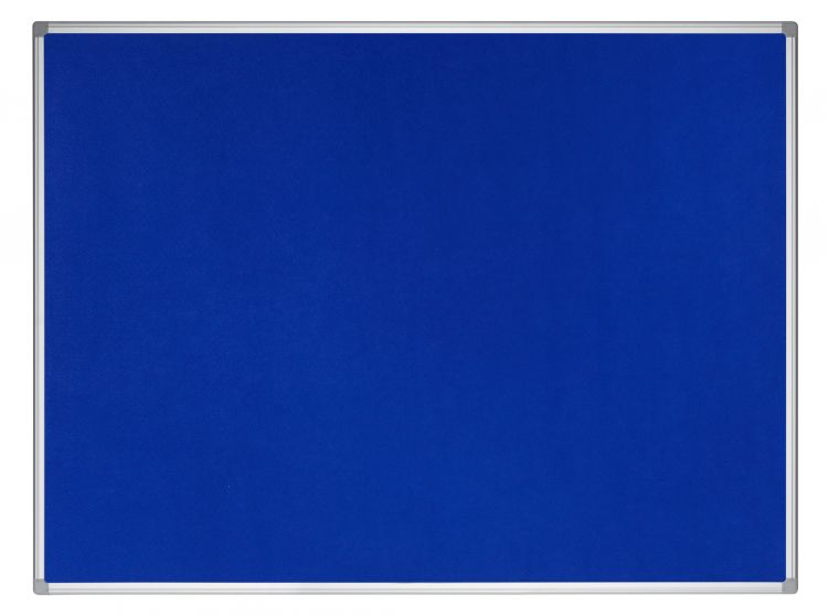 Bi-Office Earth-It Blue Felt Noticeboard Aluminium Frame 1200x900 - Image 4