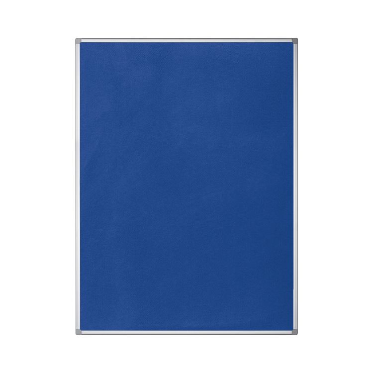 Bi-Office Earth-It Blue Felt Noticeboard Aluminium Frame 1200x900 - Image 2