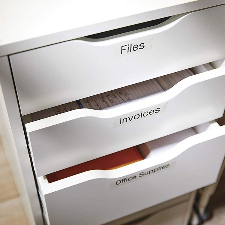 Dymo 45800 19mm x 7m Black on Clear Tape - Image 8