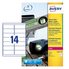 Avery L7063-20 Resistant Labels 20 sheets - 14 Labels per Sheet