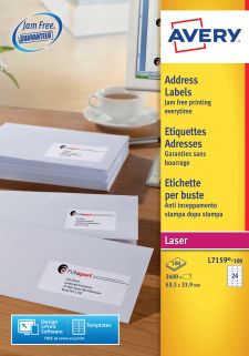 Avery L7159-100 Address Labels 100 sheets - 24 Labels per Sheet thumbnail 4
