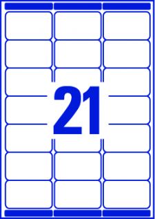 Avery L7160-100 Address Labels 100 sheets - 21 Labels per Sheet