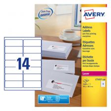 Avery L7163-100 Address Labels 100 sheets - 14 Labels per Sheet