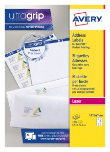 Avery L7164-100 Address Labels 100 sheets - 12 Labels per Sheet thumbnail 1
