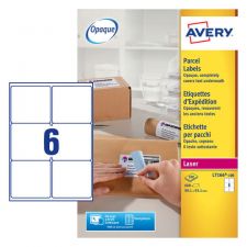 Avery L7166-100 Parcel Labels 100 sheets - 6 Labels per Sheet