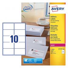 Avery L7173-100 Address Labels 100 sheets - 10 Labels per Sheet