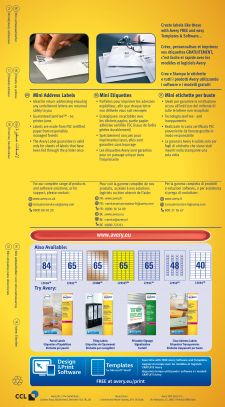 Avery L7651-25 Mini Address Labels 25 sheets - 65 Labels per Sheet thumbnail 3