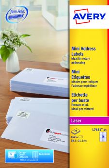 Avery L7651-25 Mini Address Labels 25 sheets - 65 Labels per Sheet thumbnail 5