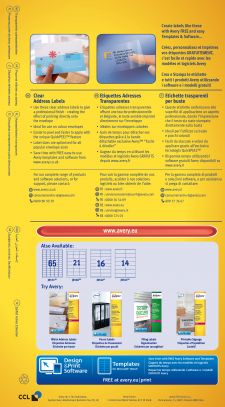 Avery J8551-25 Clear Address Labels 25 sheets - 65 Labels per Sheet thumbnail 4