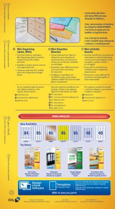 Avery L7654-25 Mini Multipurpose Labels 25 sheets - 40 Labels per Sheet thumbnail 3