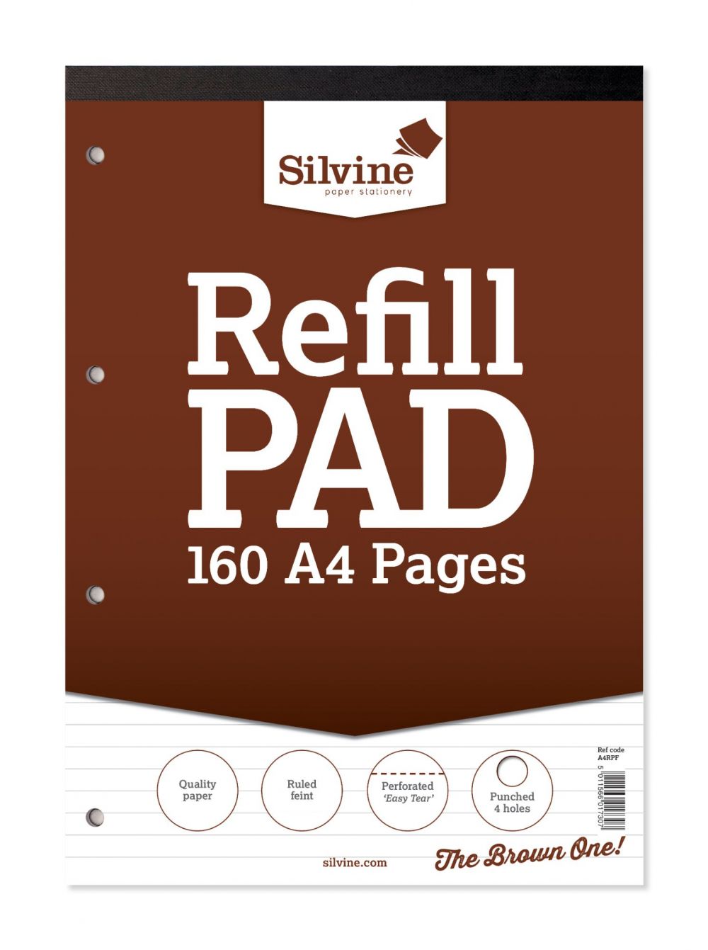 Silvine Ruled Headbound Refill Pad A4 Feint 160 Pages Pack of 6