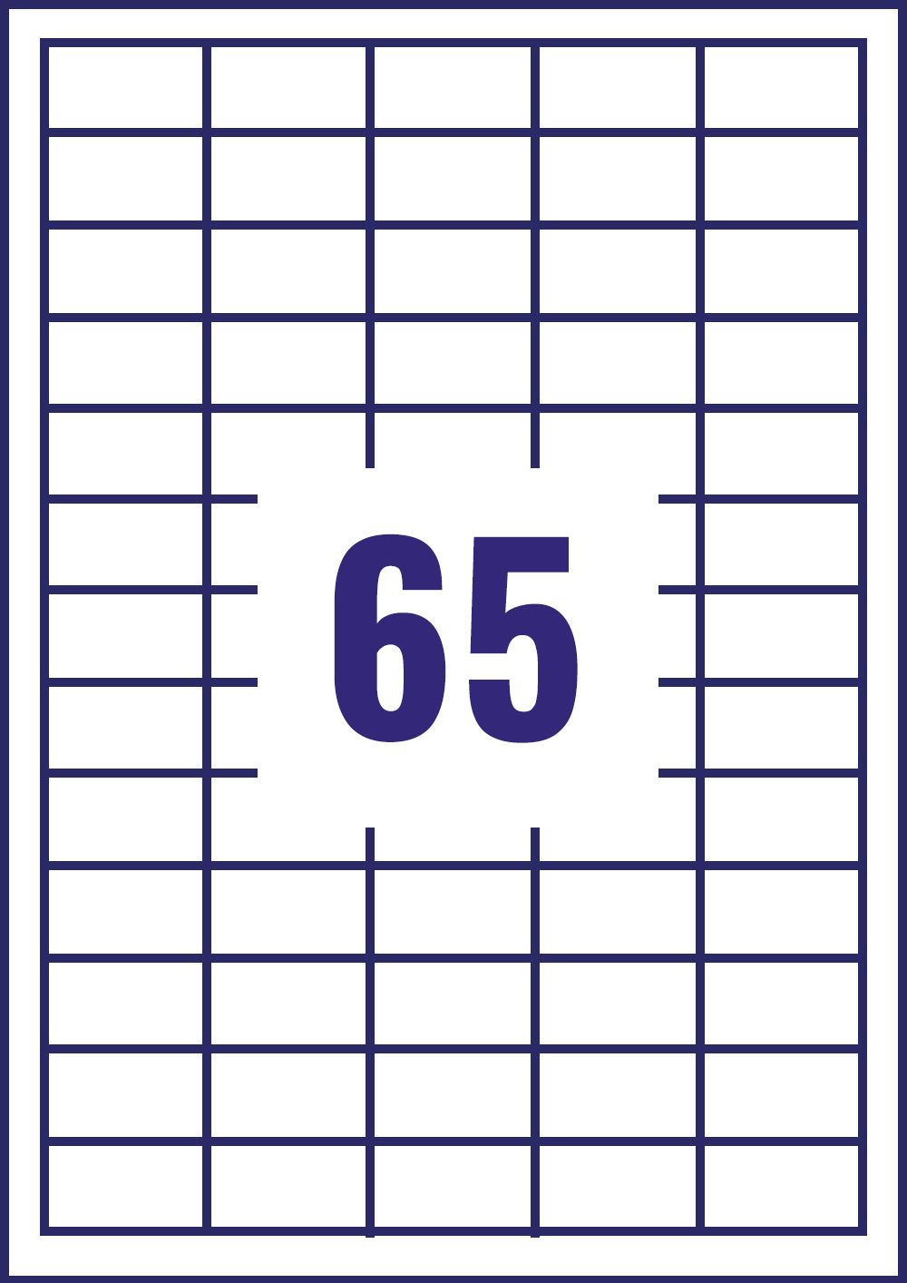 Avery 3666 Multipurpose Labels 100 sheets - 65 Label per Sheet