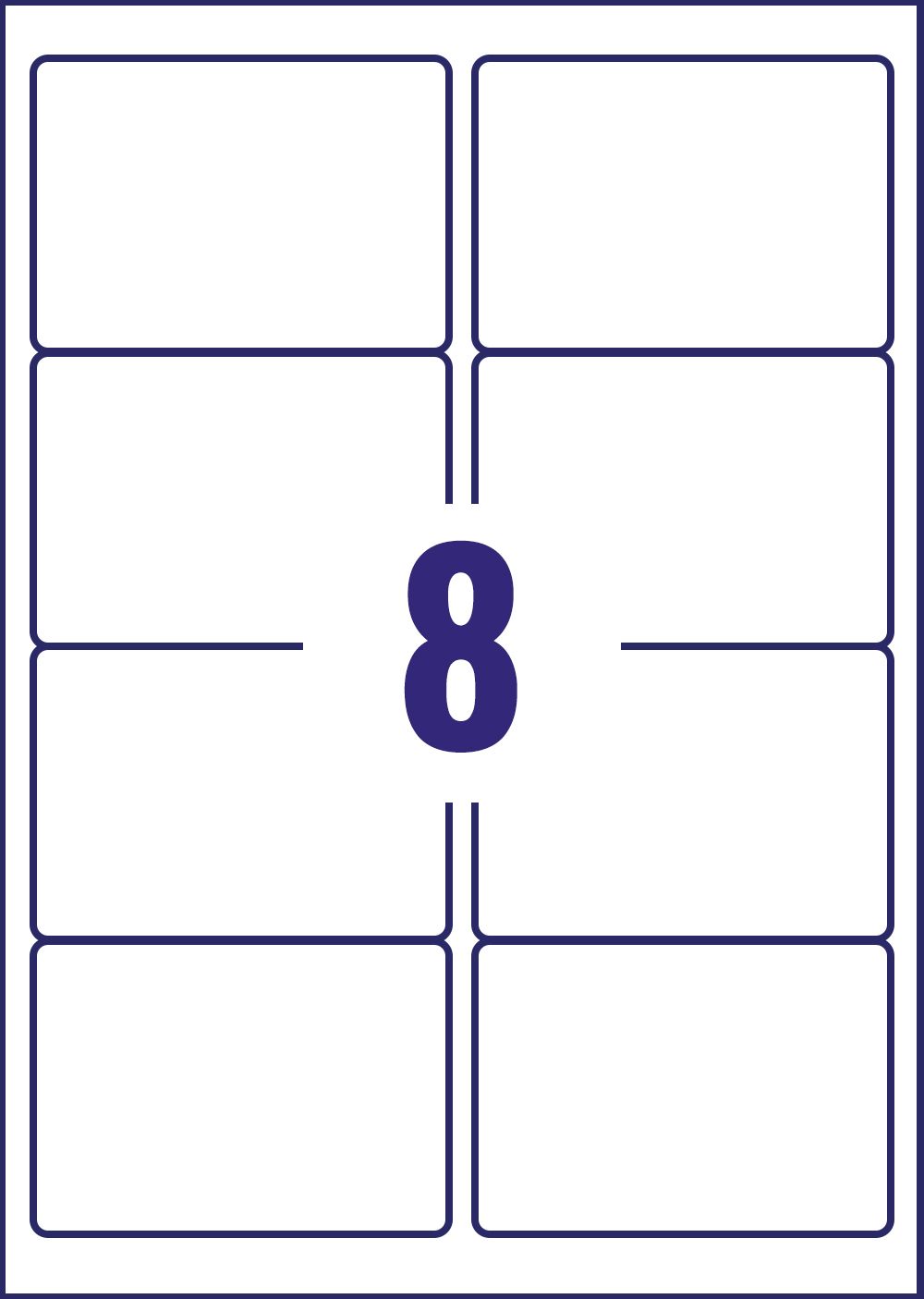 Avery J8165-100 QuickDRY Parcel Labels 100 Sheets - 8 Labels per Sheet