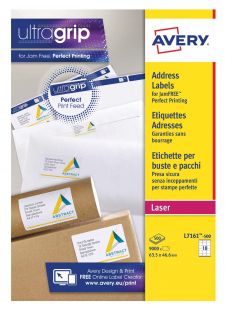 Avery L7161-500 QuickPEEL Address Labels 500 sheets - 18 Labels per Sheet thumbnail 1