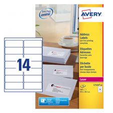 Avery L7163-40 Address Labels 40 sheets - 14 Labels per Sheet