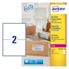 Avery LR7168-100 Recycled Parcel Labels 100 sheets - 2 Labels per Sheet