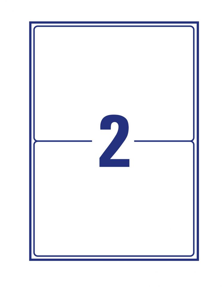 Avery LR7168-100 Recycled Parcel Labels 100 sheets - 2 Labels per Sheet - Image 2