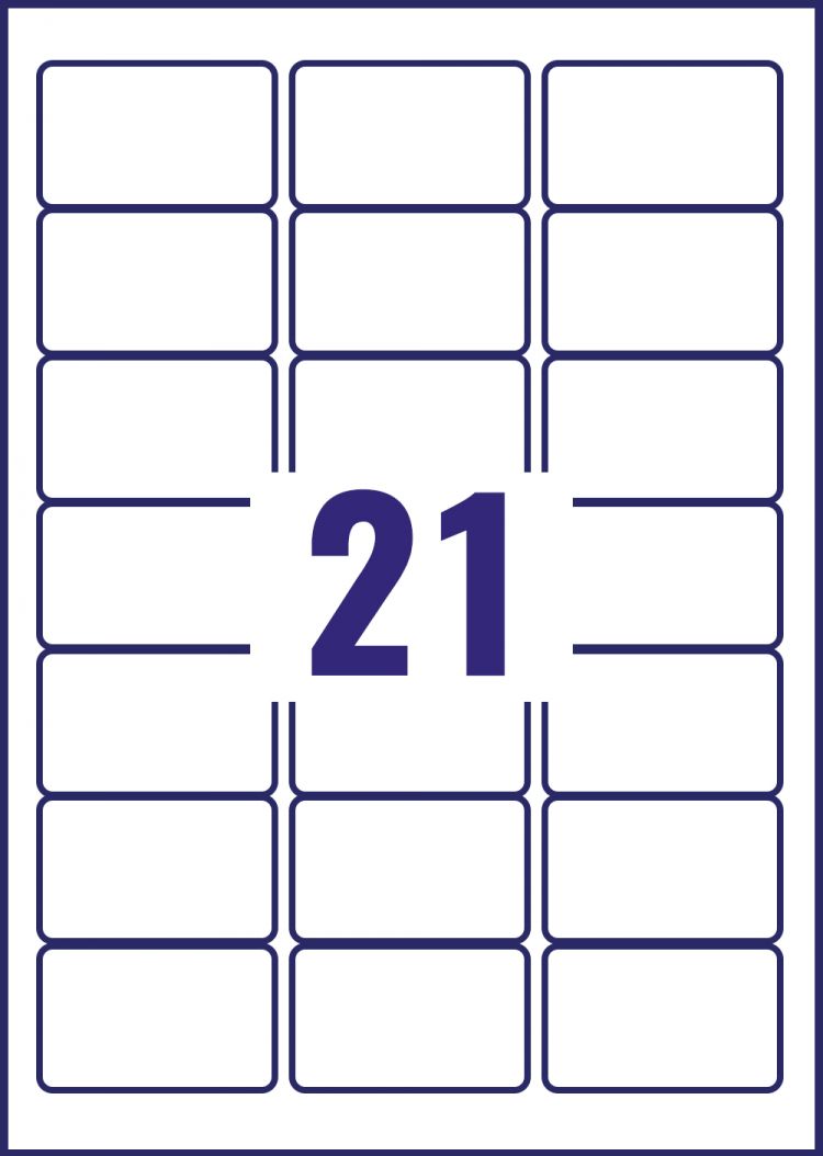 Avery L7060-20 Resistant Labels 20 sheets - 21 Labels per Sheet - Image 2