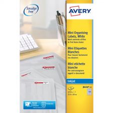 Avery J8658-25 25.4 x 10mm Mini Multipurpose Labels 25 Sheets - 189 Labels per Sheet thumbnail 1