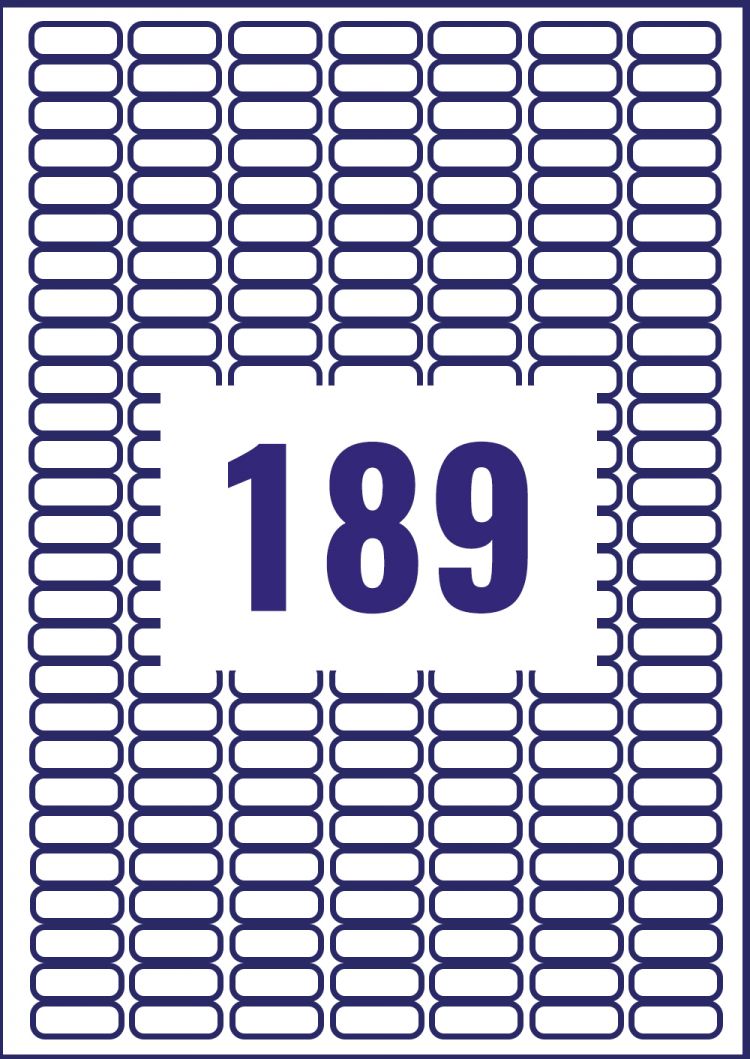 Avery J8658-25 25.4 x 10mm Mini Multipurpose Labels 25 Sheets - 189 Labels per Sheet - Image 3