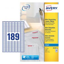 Avery J8658-25 25.4 x 10mm Mini Multipurpose Labels 25 Sheets - 189 Labels per Sheet thumbnail 2