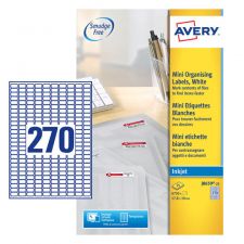 Avery J8659-25 17.8 x 10mm Mini Multipurpose Labels 25 Sheets - 270 Labels per Sheet
