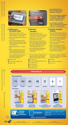 Avery L4745REV-25 Multipurpose Removable Labels 25 Sheets 8 Labels per Sheet thumbnail 5