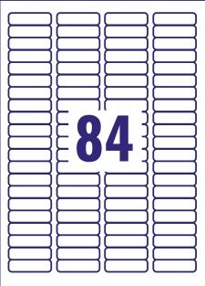 Avery L7656-25 46 x 11.1mm Mini Multipurpose Labels 25 Sheets - 84 Labels per Sheet thumbnail 2