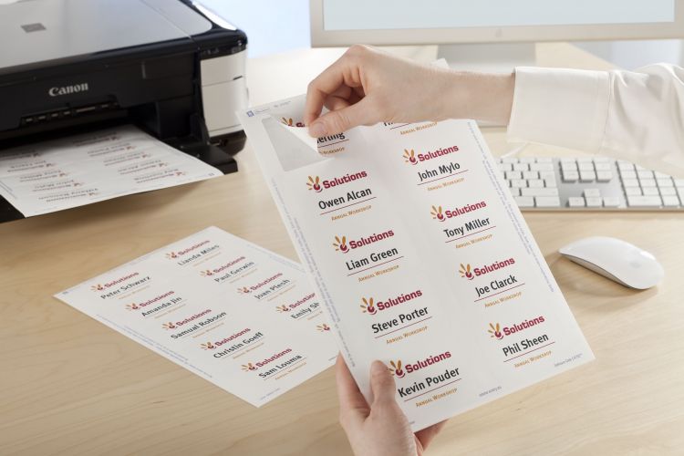 Avery L4785-20 80 x 50mm Self Adhesive Silk Name Badges 20 Sheets - 10 Labels per Sheet - Image 5