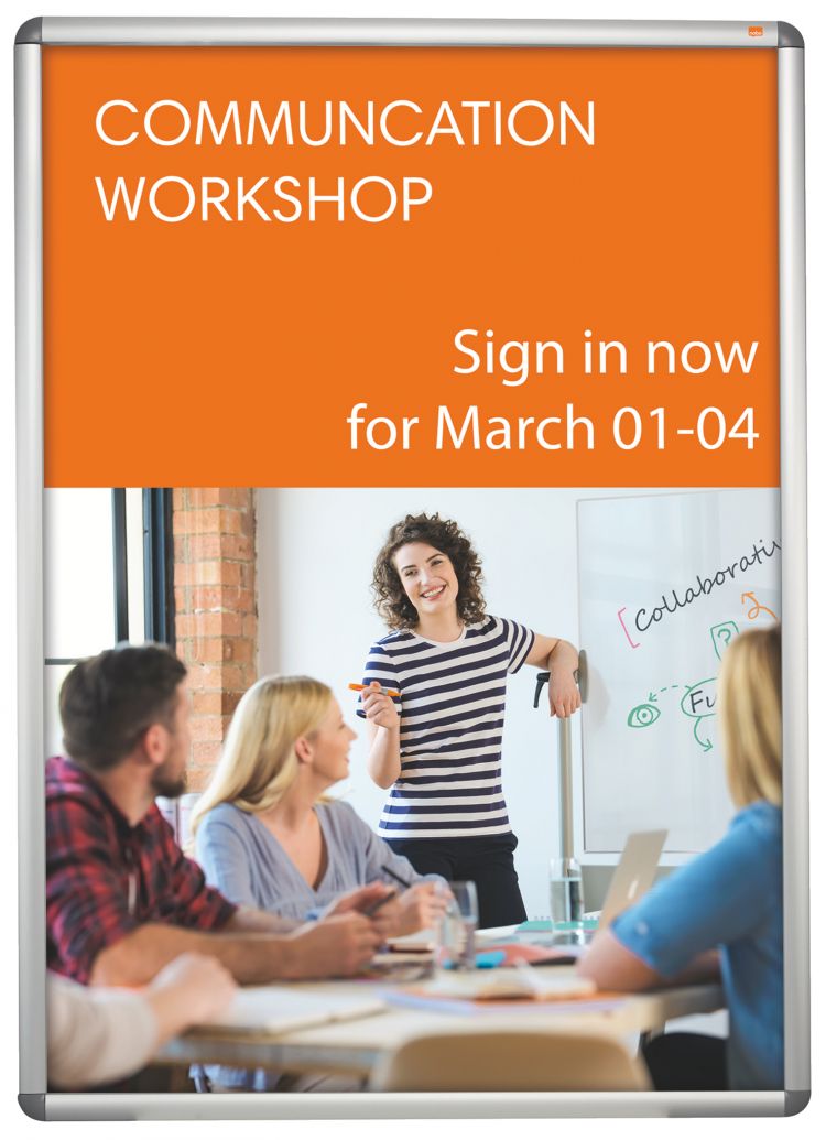 Nobo 1902208 A0 Clip Frame Silver and Grey - Image 3