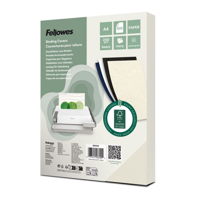 Fellowes 5370004 Delta Cover A4 Ivory 100PK