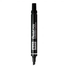 Pentel N60 12 Pack Black Permanent Marker Chisel Tip 3.9-5.7mm Line thumbnail 1