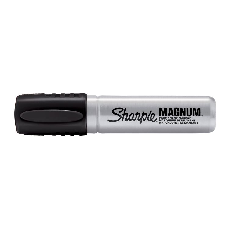 Sharpie S0949850 Pro Metal Barrel Magnum large Chisel Black Pack of 12 - Image 2