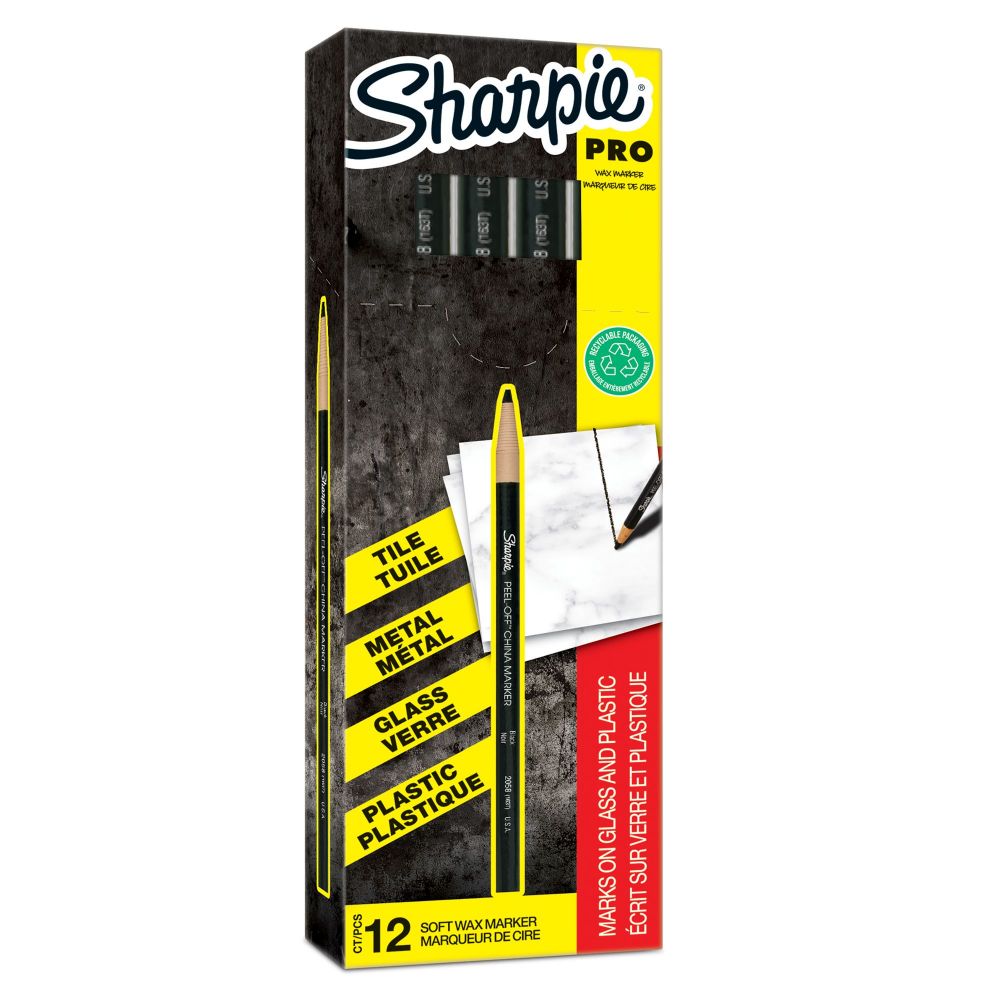 Sharpie S0305071 Pro Black China Marker Box of 12