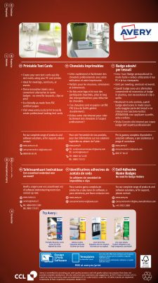 Avery L4794-10 120 x 45mm Tent Cards 10 Sheets - 4 Cards per Sheet thumbnail 4