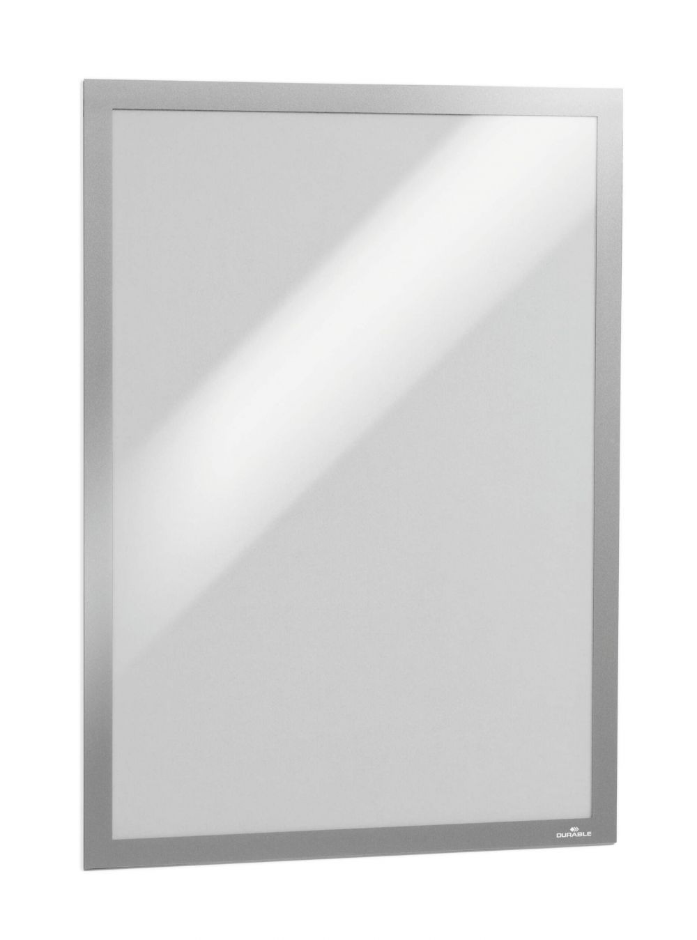 Durable DURAFRAME Self Adhesive Magnetic Signage Frame PK2 A3 Silver