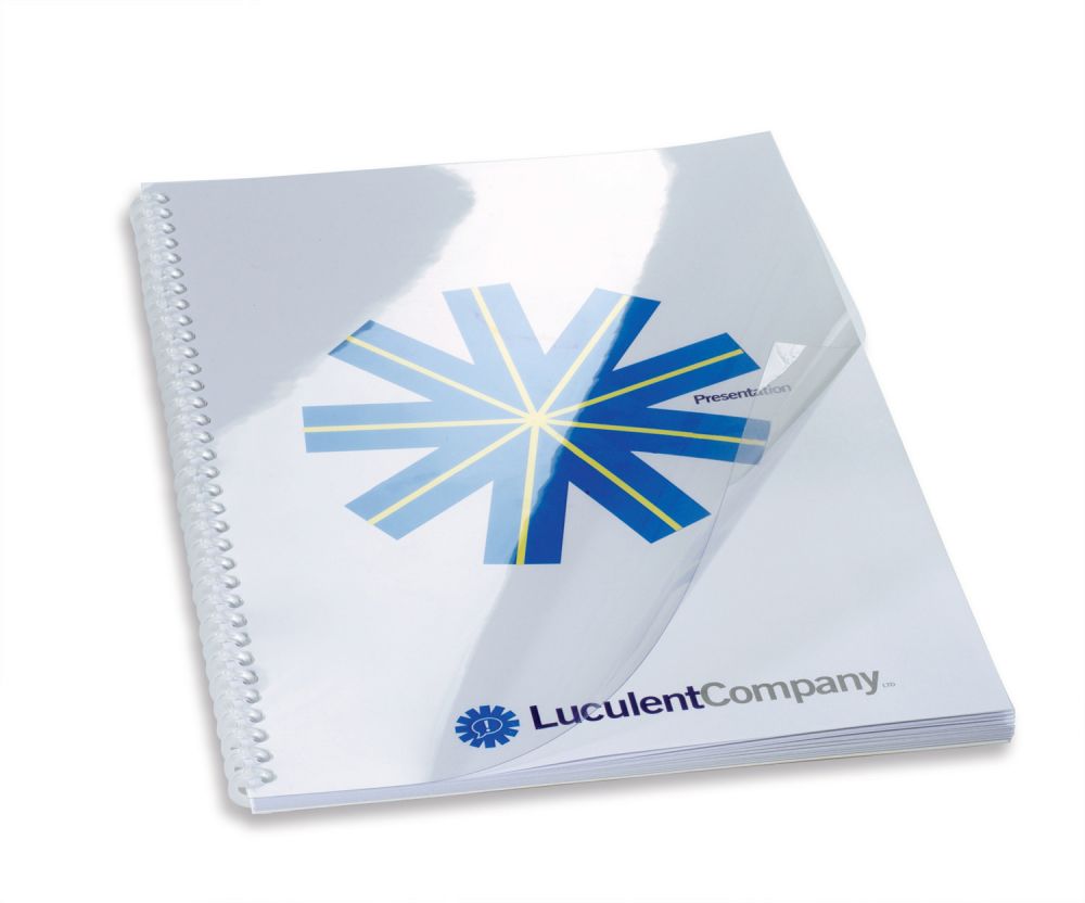 GBC 41605E HiClear A4 250 Micron Binding Cover pack of 50