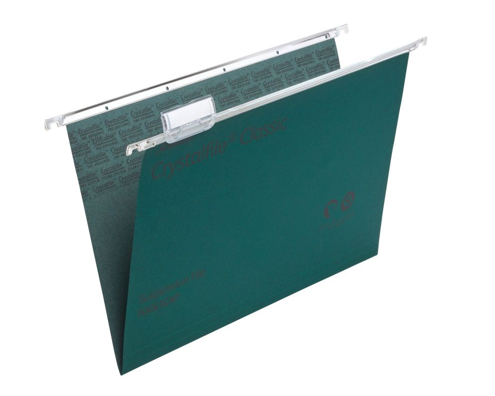 Rexel+Crystalfile+Classic+Foolscap+Green+Suspension+File+Pack+of+50